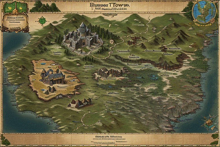 Traditional Art, Gems On The Map, Swamp Terrain AI Porn