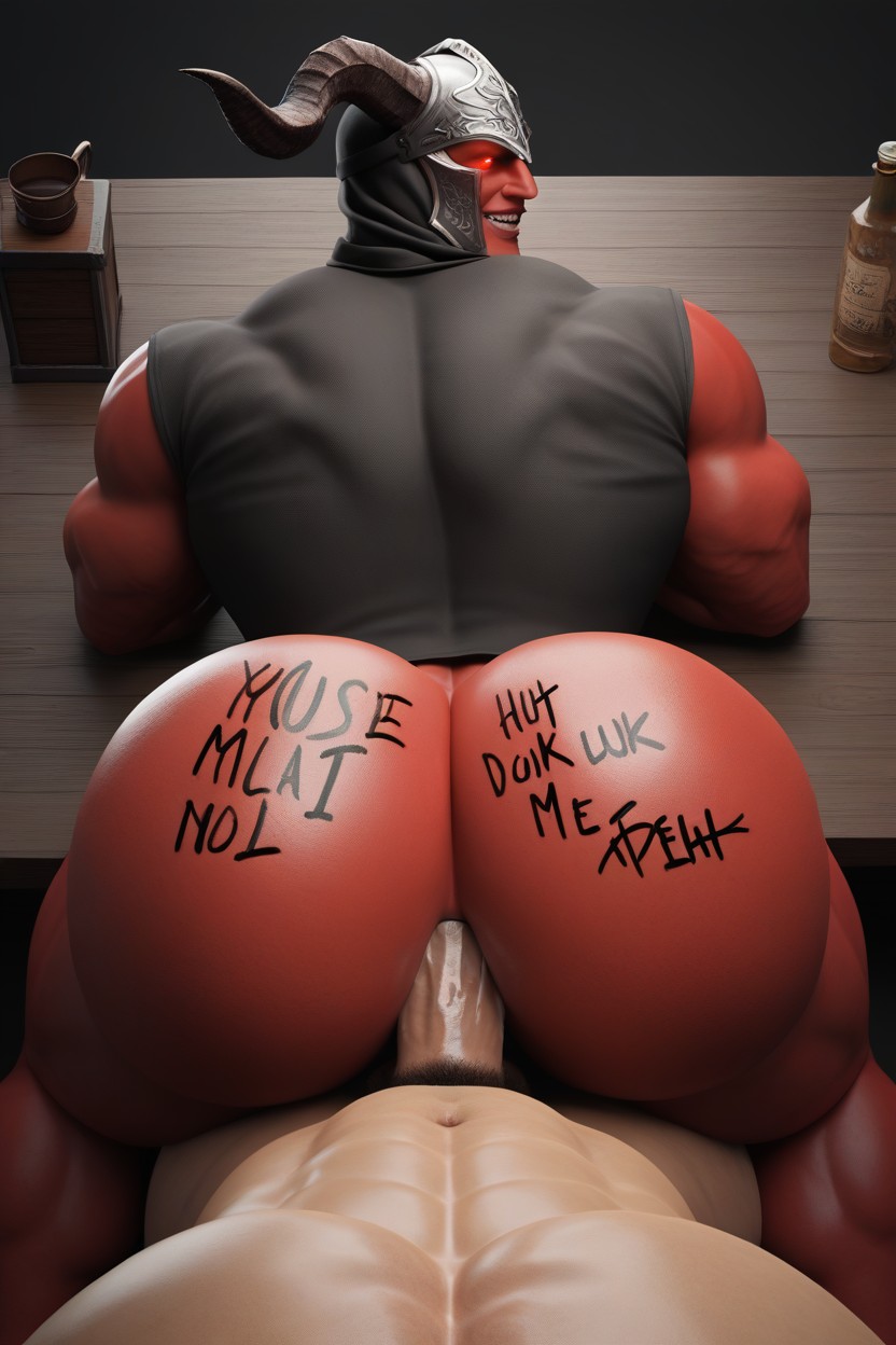 Bottom Killing Top With His Hole, Motion Lines, Extremely Large Ass AI Gay Porn