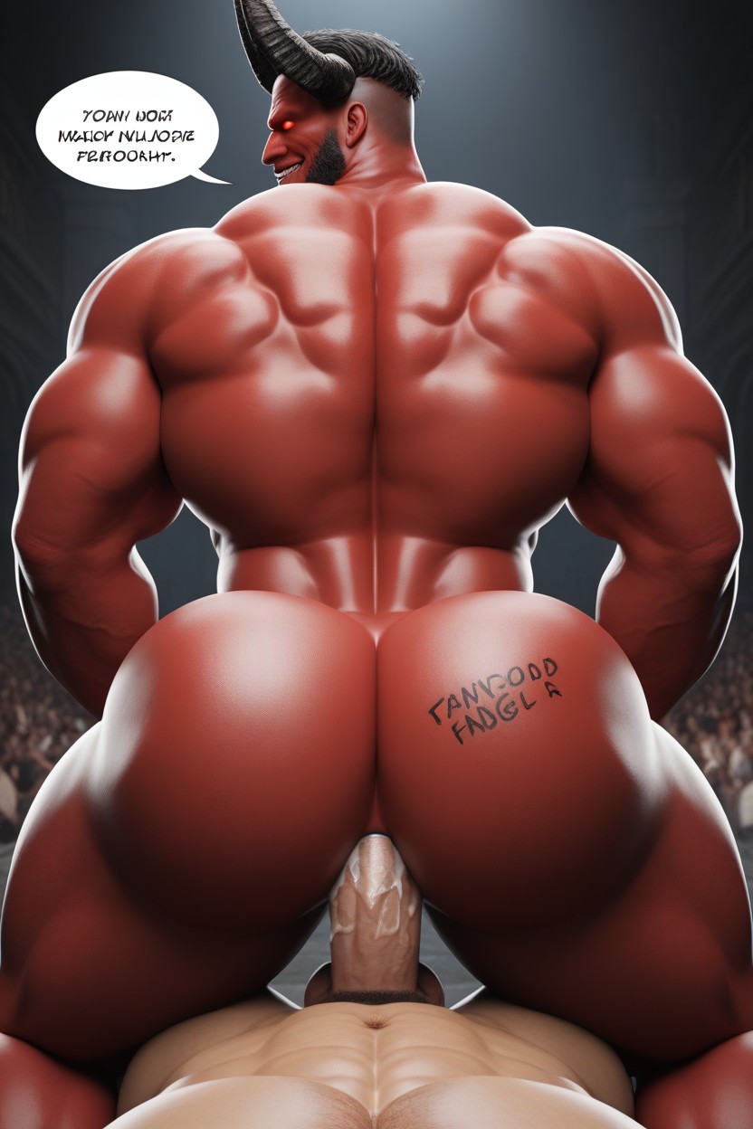 Bottom Is Powerful, Body Writing, Muscular AI Gay Porn