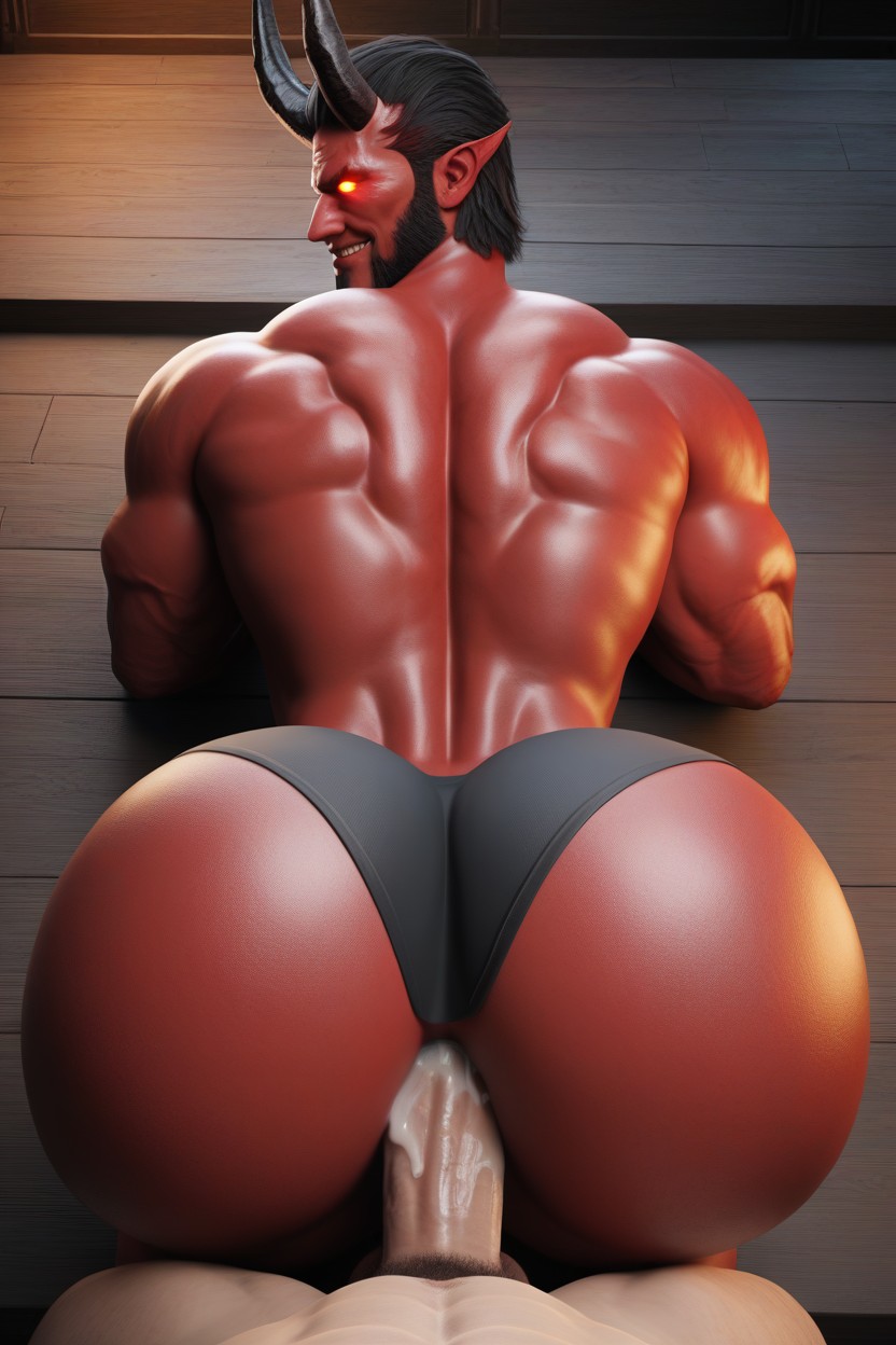Dialogue Is Bottom Telling The Top To Look At The Drawing On His Ass Showing His Dick Being Milked Inside, Dialogue, Body Writing Porno IA Gay