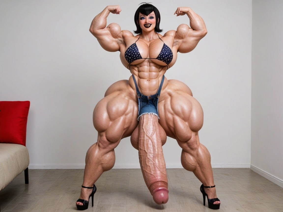 Gigantic Penis, Long Legs, Hyper Muscles Shemale AI Porn