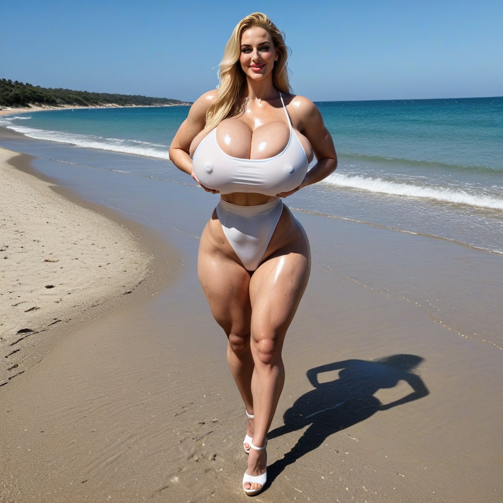 Gigantic Bbl, Thick Thighs, Wind In Hair AI Porn