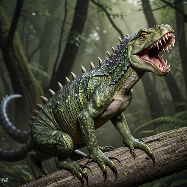 Side View, Excessively Sharp Teeth, Swampy Marshland Background AI Porn