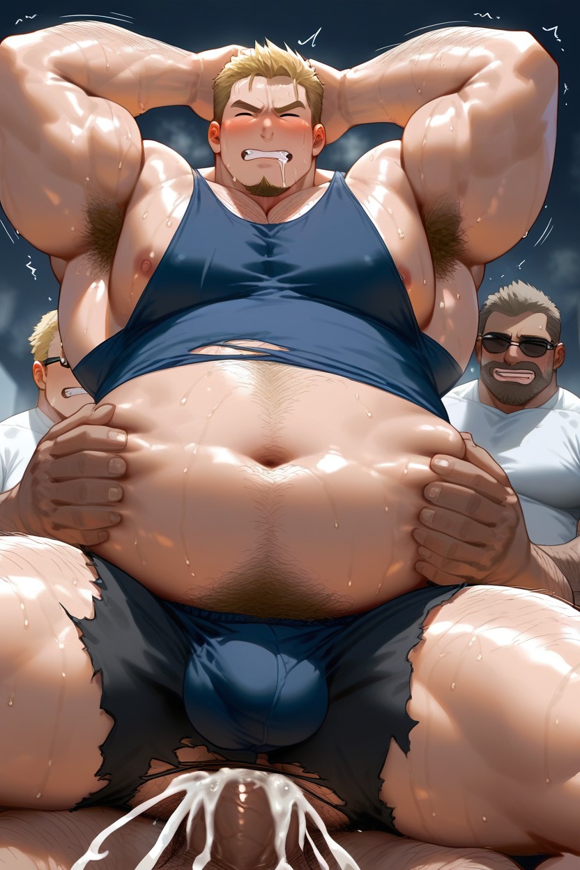 Extreme Cum, Visible Belly, Growth AI Gay Porn