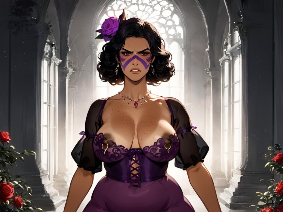 18+, Mansion, Black Top Hat Latina AI Porn