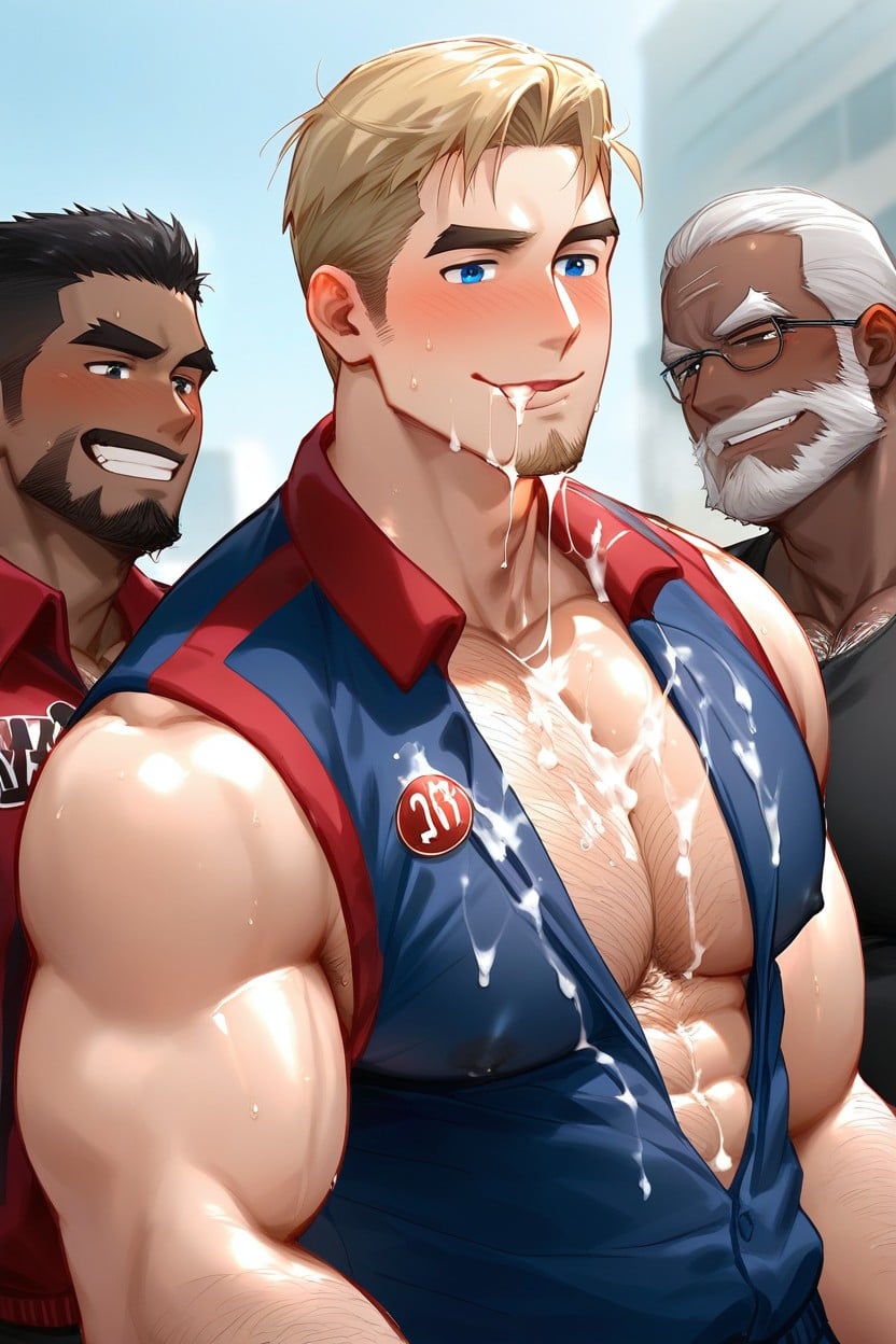 Fat, Thick Black Eyebrows, Manly AI Gay Porn