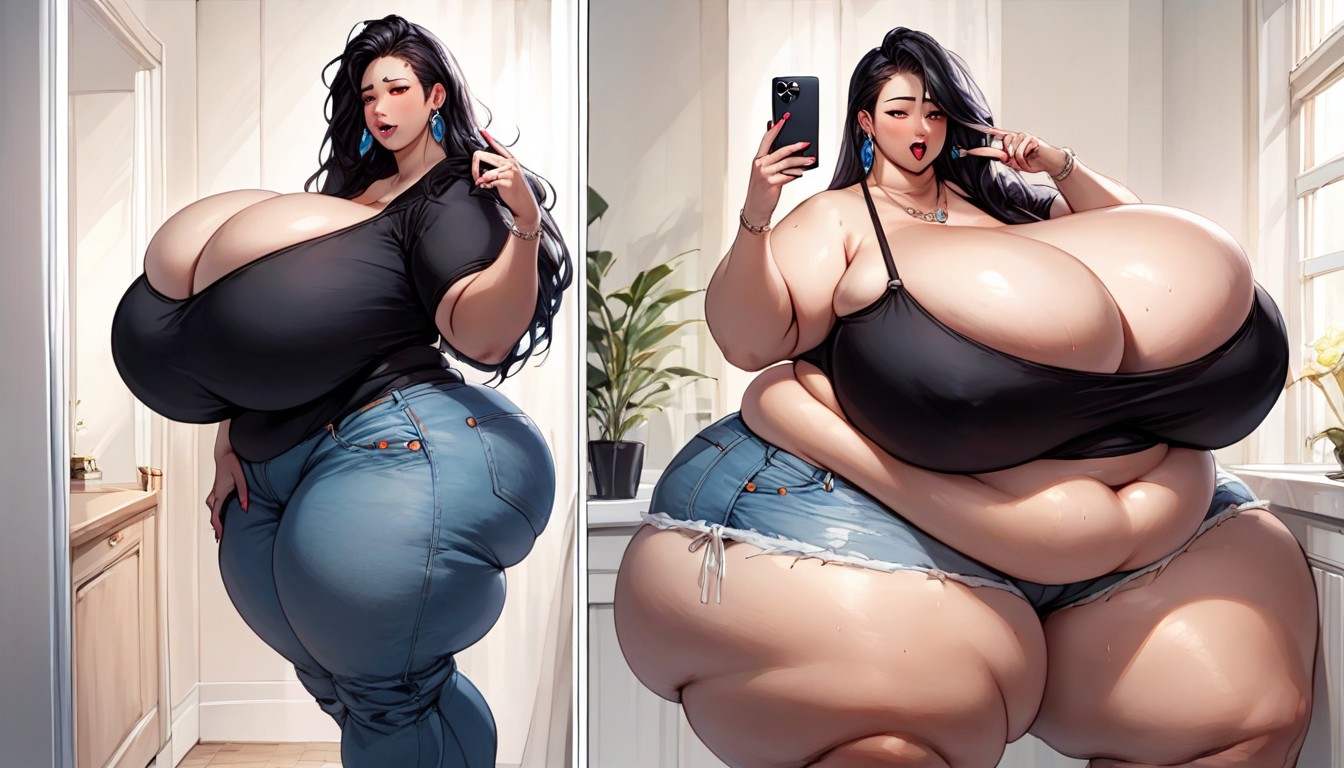 The Most Perfect Face, Multiple Views, Extremely Large Ass BBW AI Porn
