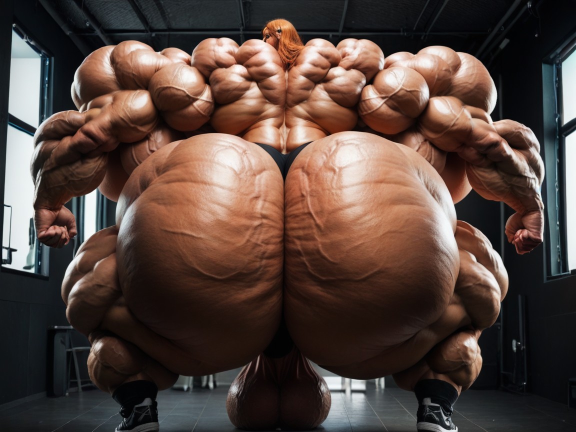Hyper Muscles, Hyper Futanari, Giant Bulging Penis Shemale AI Porn