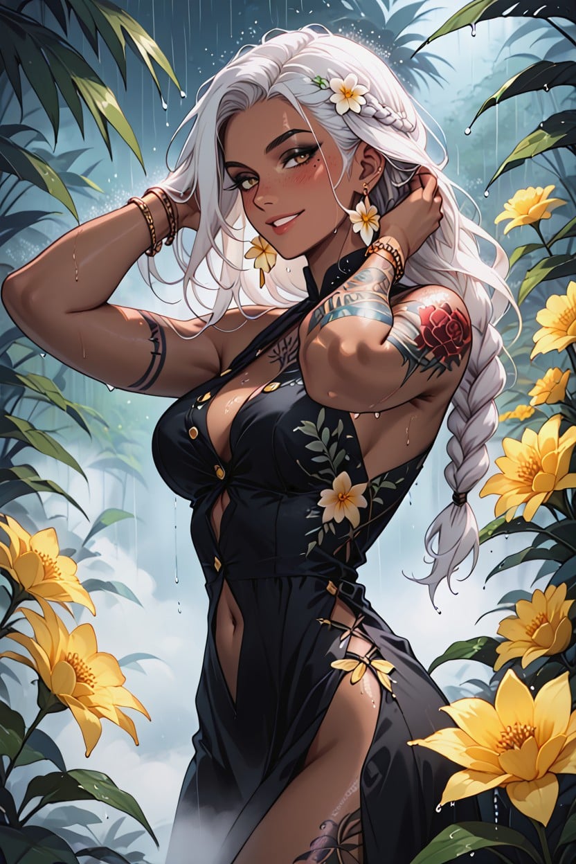 Full Back Tattoo, Black Eyeshadow, Fit AI Porn