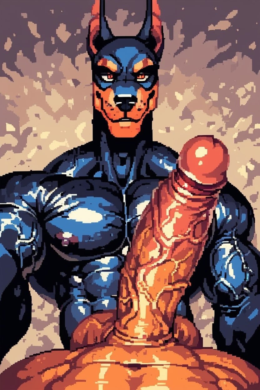 Glistening, Veiny Penis, Gay Furry AI Porn