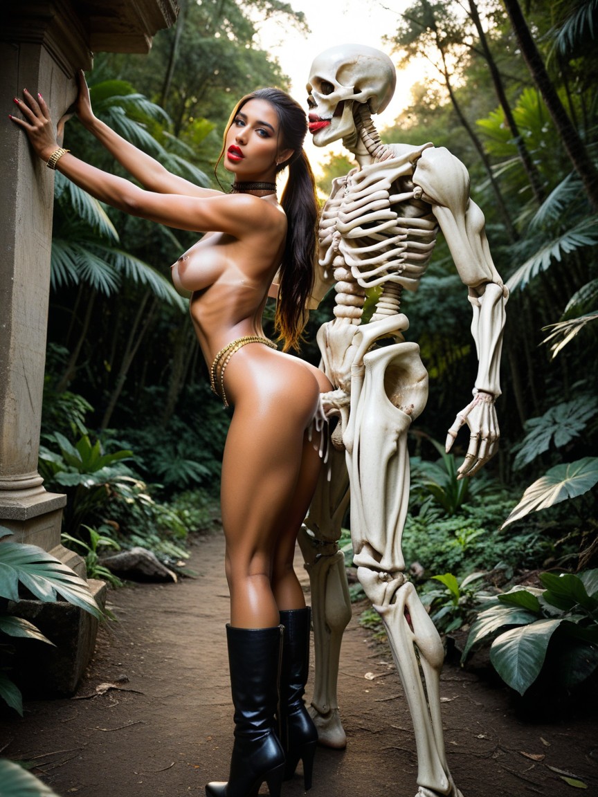 Tan Lines, Giant Skeleton, Sunset AI Porn