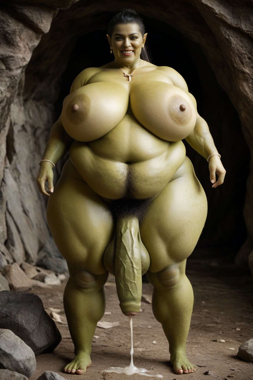 Large Hips, Futanari, Hyper Pubic Hair AI Porn