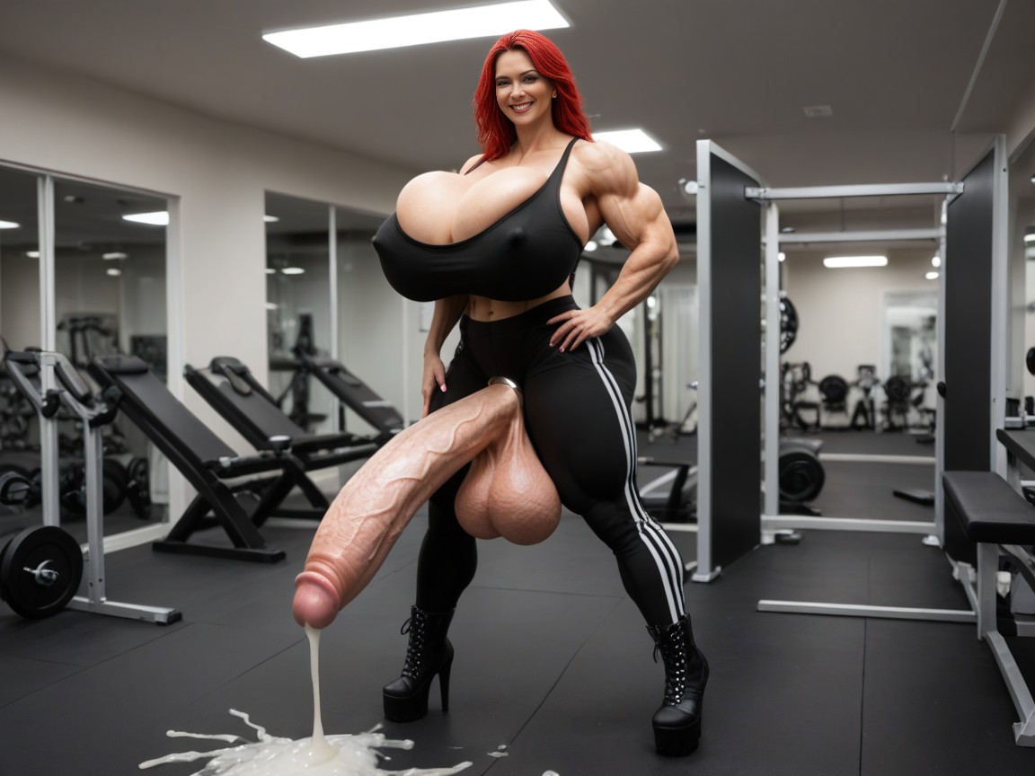 Knee Lengh Boots, Vieny Cock, Pornstar Milf Shemale AI Porn