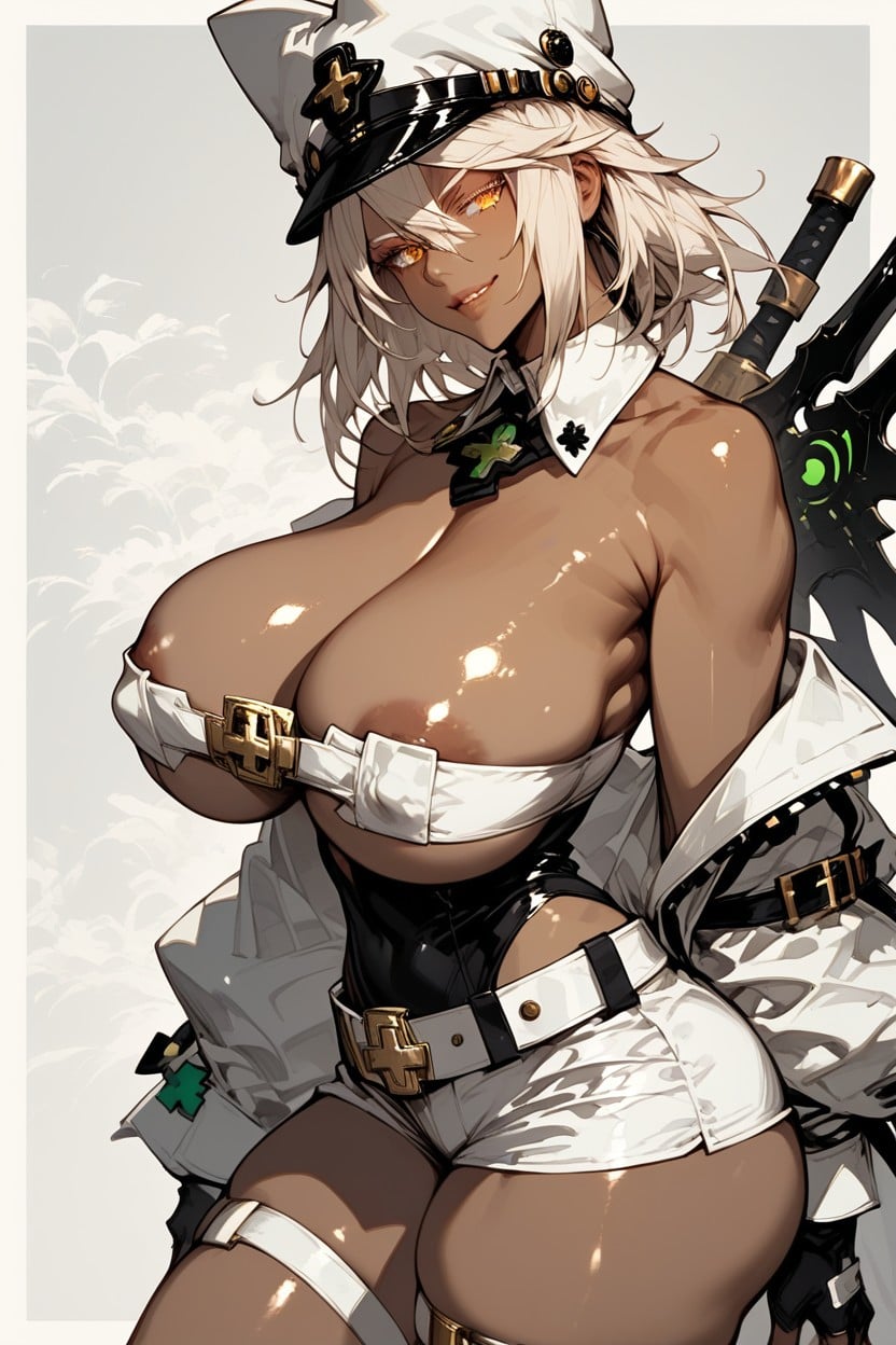 Oiled Skin, Dark Skin, Game Illustration Hentai AI Porn
