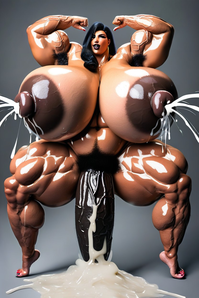 Breasts Bigger Than Body, Huge Pubic Hair, Gigantic Knot Furry AI Porn