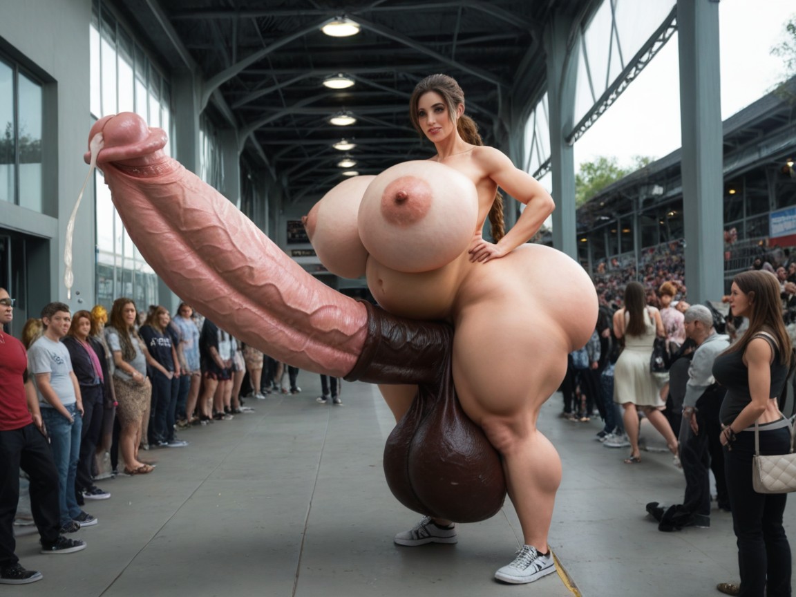 Creampie, Extremely Wide Cock, Extremely Long Cock Hitting The Ceiling Shemale AI Porn