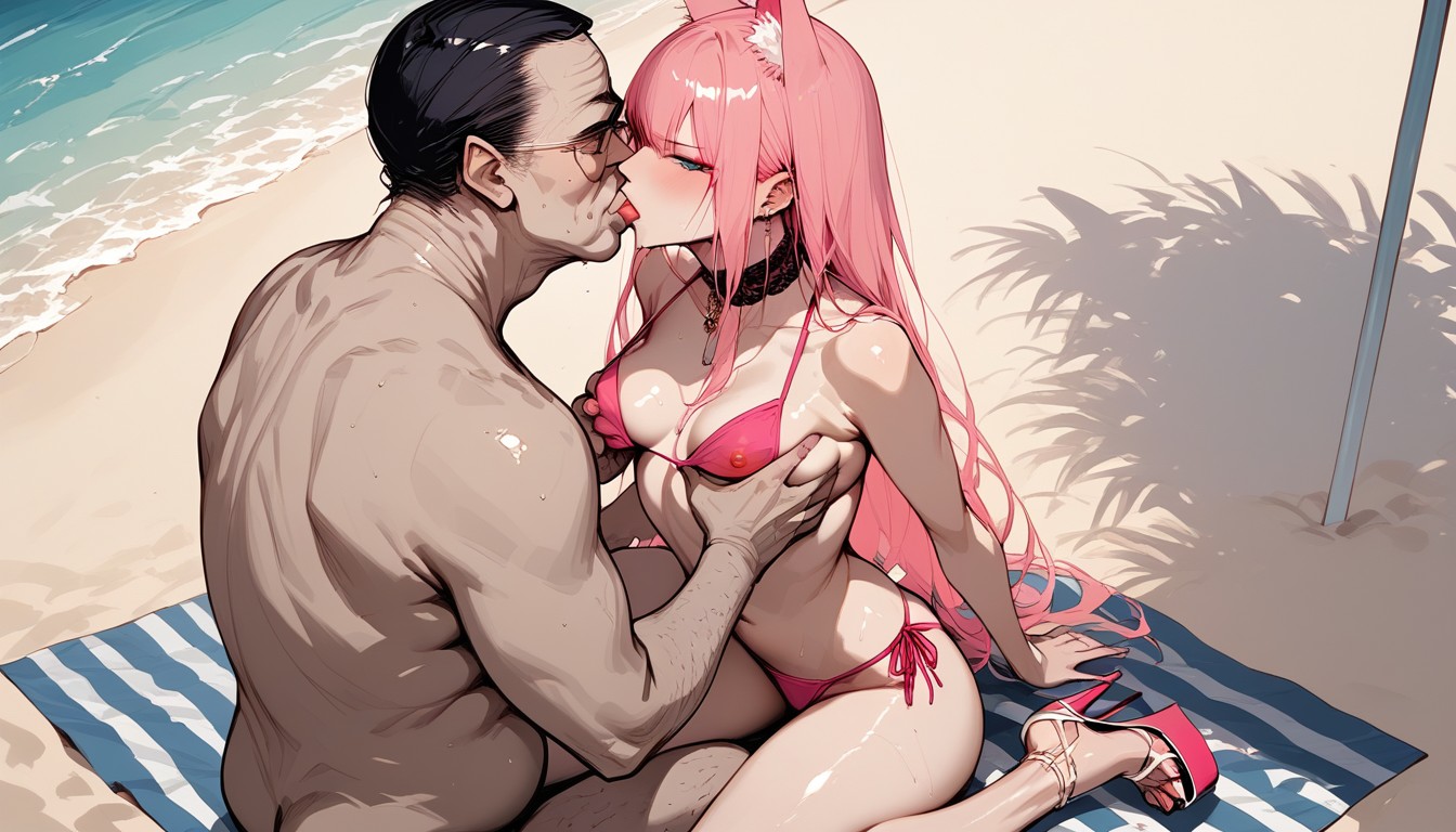Long Length, Pink Hair, Small Ass Hentai AI Porn