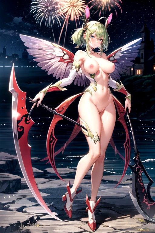 Mantis Scythe, Monster Woman, Nipple Hentai AI Porn