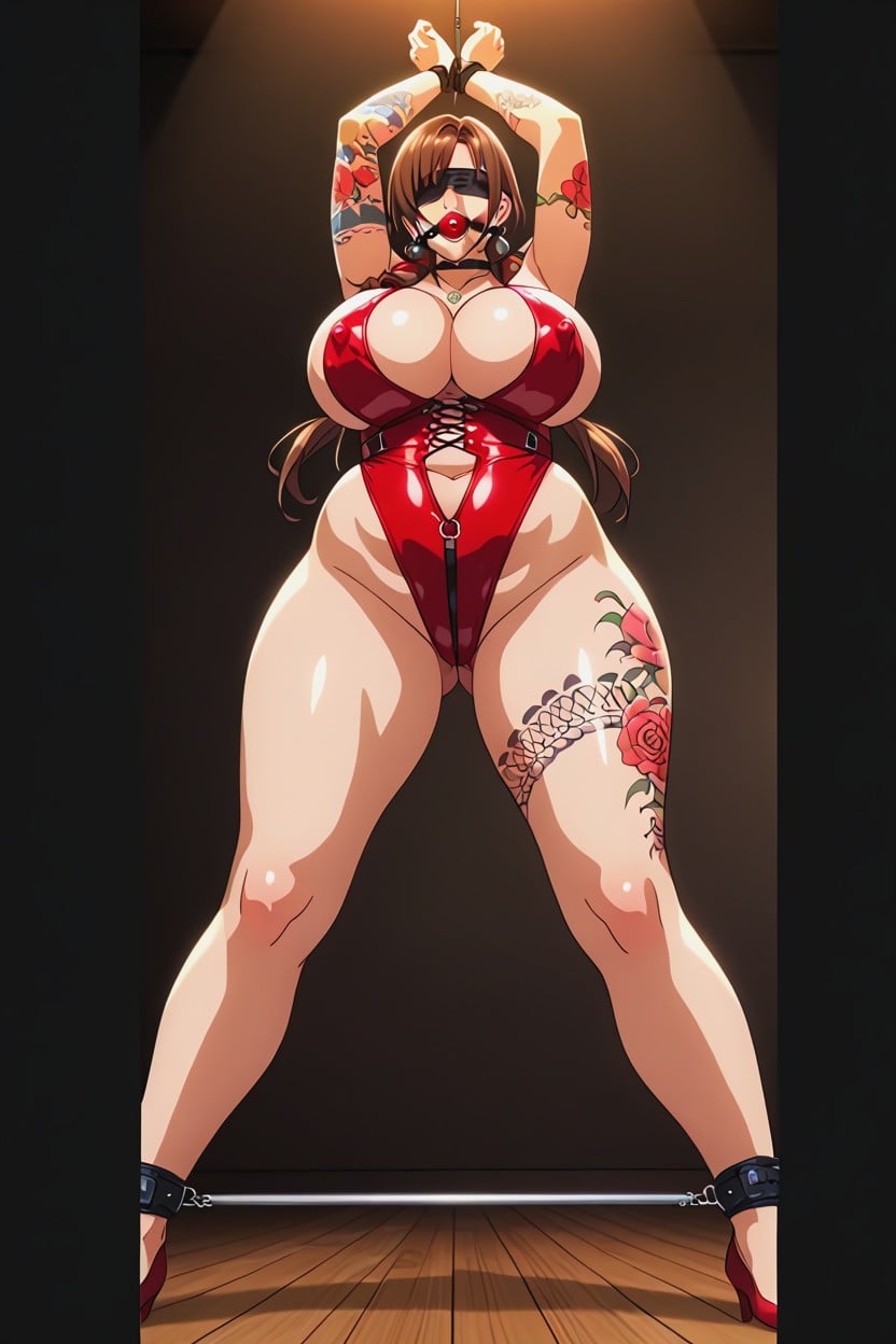 Heavy Makeup, Arms Up, Strung Up Hentai AI Porn