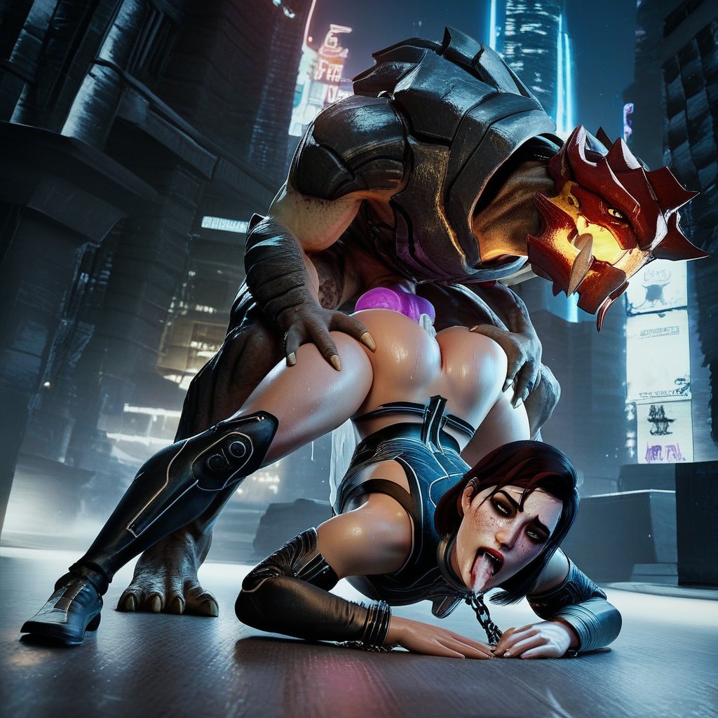 Small Ass, Neon Lights, Sweaty Hentai AI Porn
