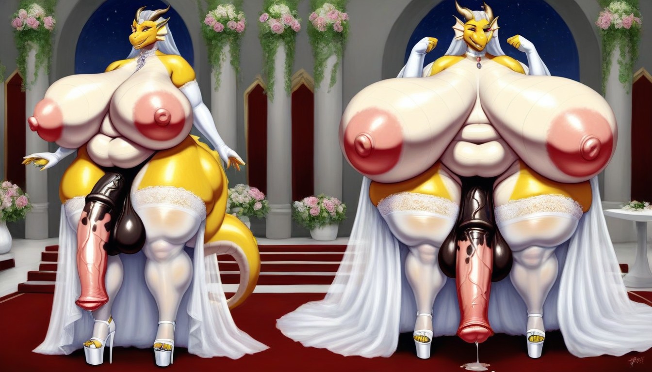 Horsepenis, 결혼식장, Puffy Pussy 퍼리 AI 포르노