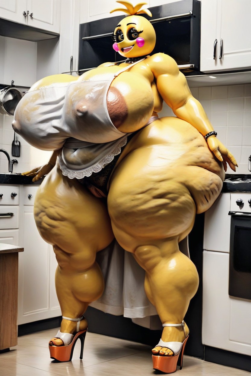Large Thighs, Round Ass, Pussy Dripping Furry AI Porn