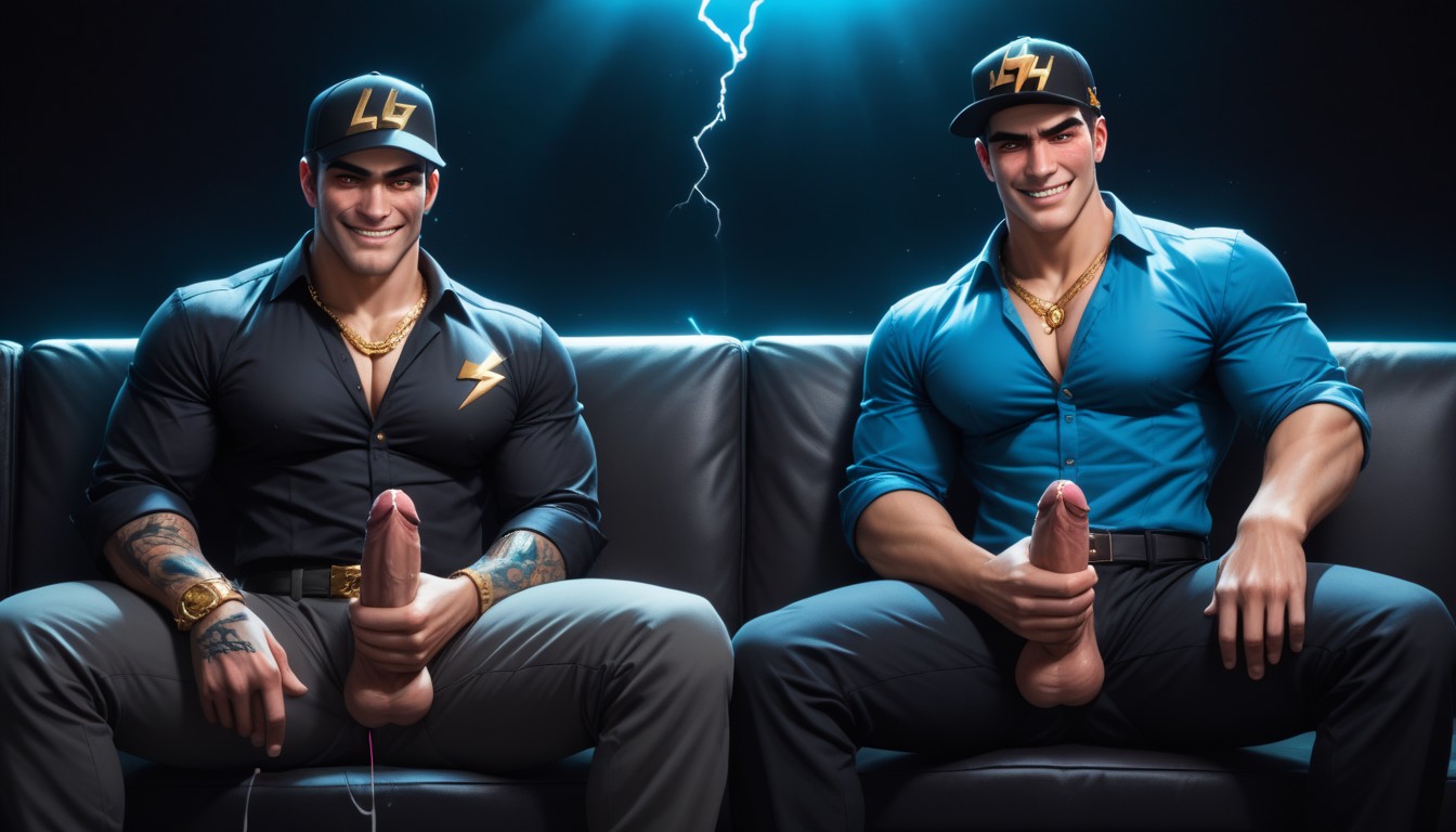 Party In The Club, Smirk, Black Background AI Gay Porn