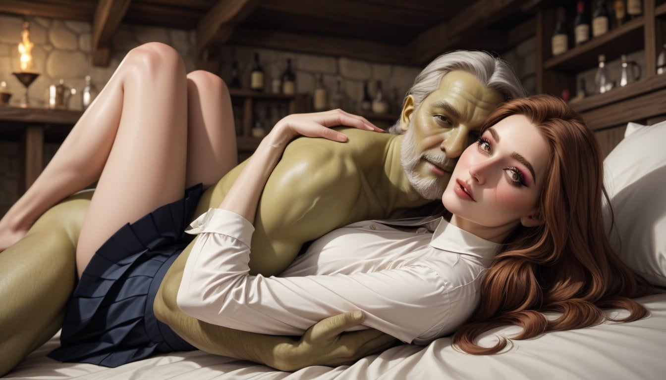Ugly Green Goblin, 18+, Sucking Breast AI Porn