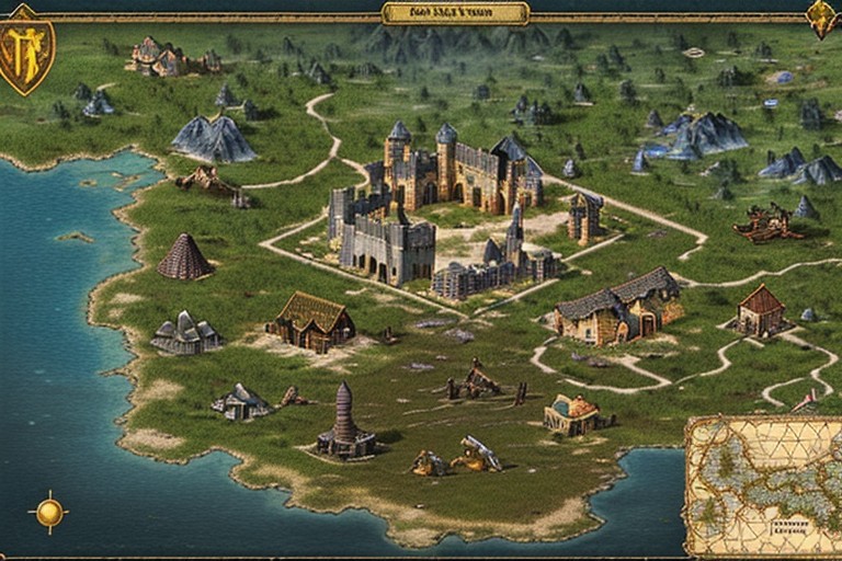 No Legend, Fragment Of An Adventure Map View From Heroes Of Might And Magic, Fragment Of A Huge Map AI Porn
