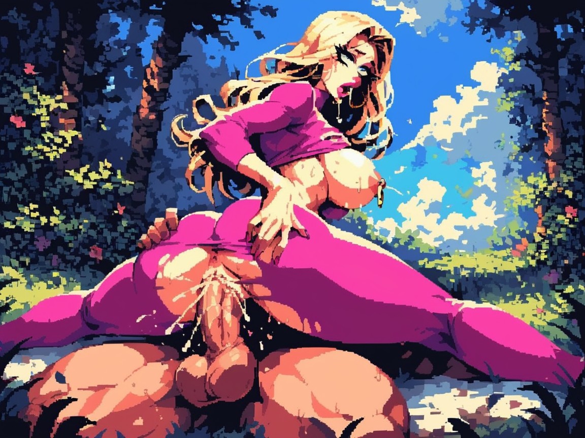 Pink Lip Gloss, Nipple Piercing, Large Ass AI Porn