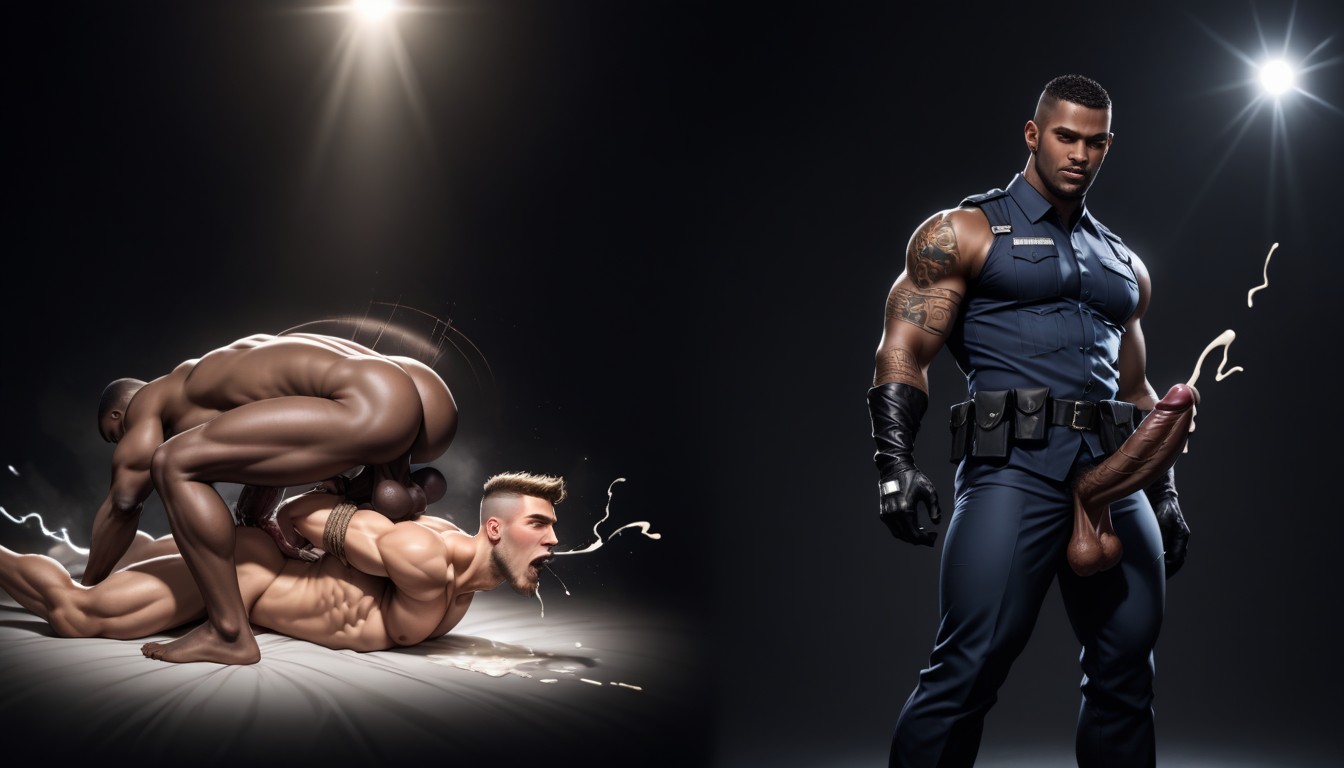 Intense Fucking, No Underwear, Policeman Suit Porno gay IA