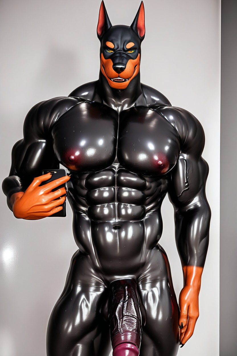Veiny, Sweaty, Oiled Skin Furry AI Porn