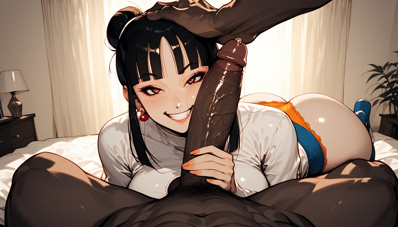 Color, Laced Orange Panties, Headrest Hentai AI Porn