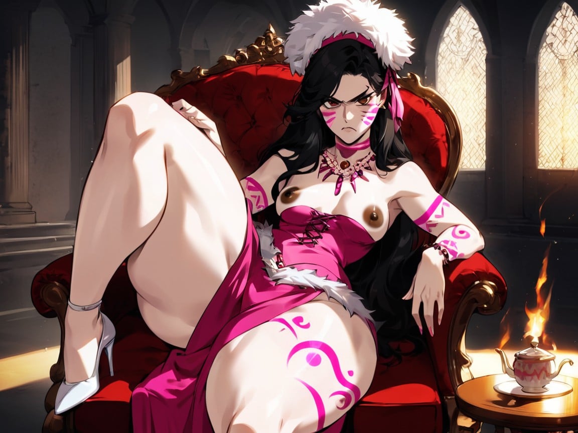 Holding A Dueling Sword, Afterimage, Fighting Stance Latina AI Porn