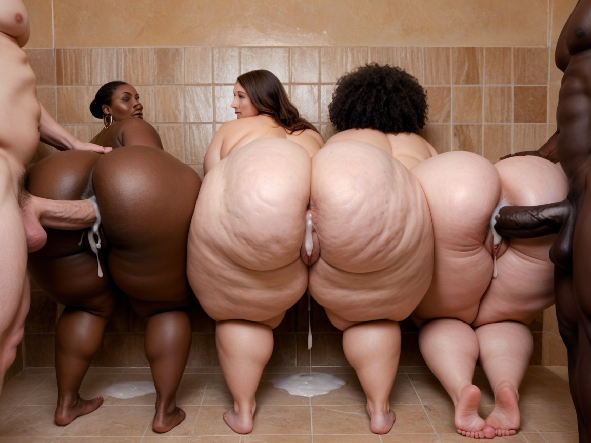 Spreading Ass, Massive Bbl, Bubble Butt BBW AI Porn