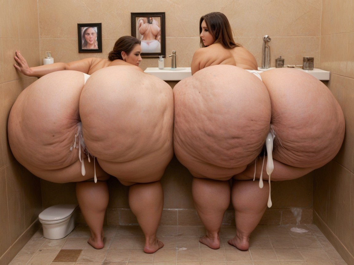 Hyper Ass, Asses Sticking Out Of Wall, Muscle Men Fucking BBW AI Porn