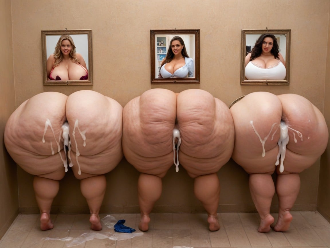Massive Bbl, Bathroom, Huge Ass BBW AI Porn