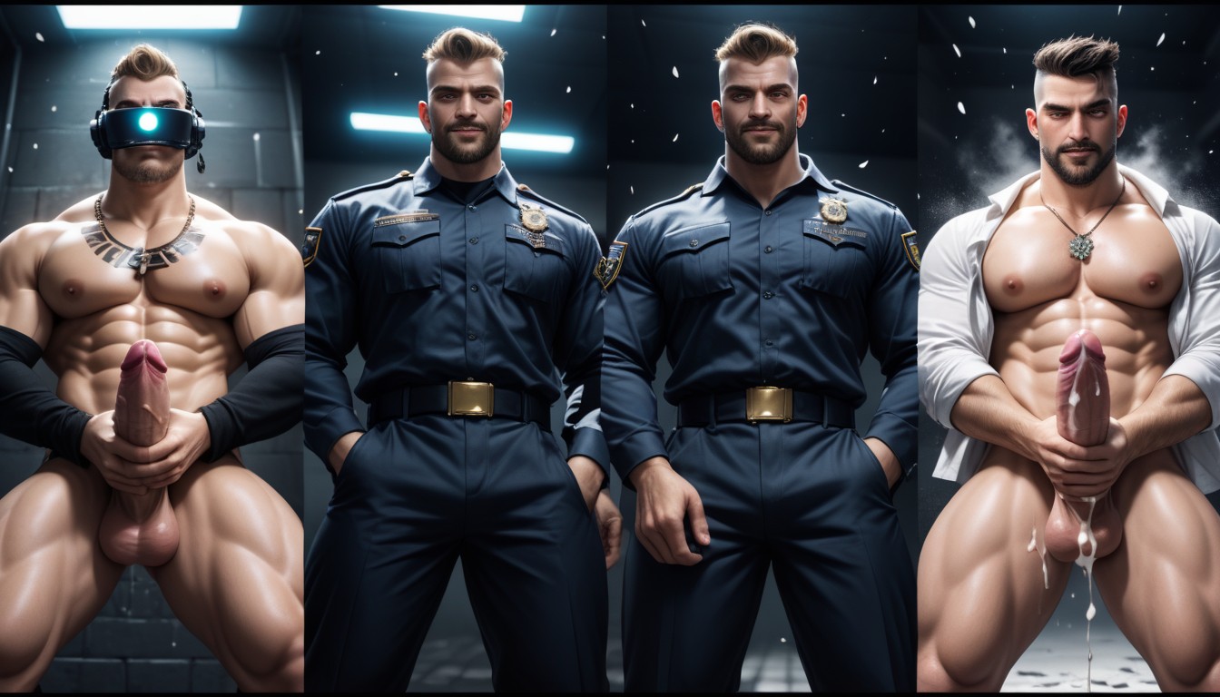 Neon, Powder, Green Eyes AI Gay Porn