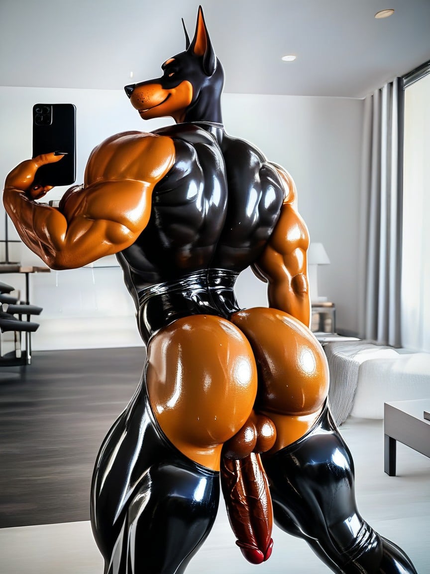 Oiled Skin, Veiny, Spreading Ass 퍼리 AI 포르노