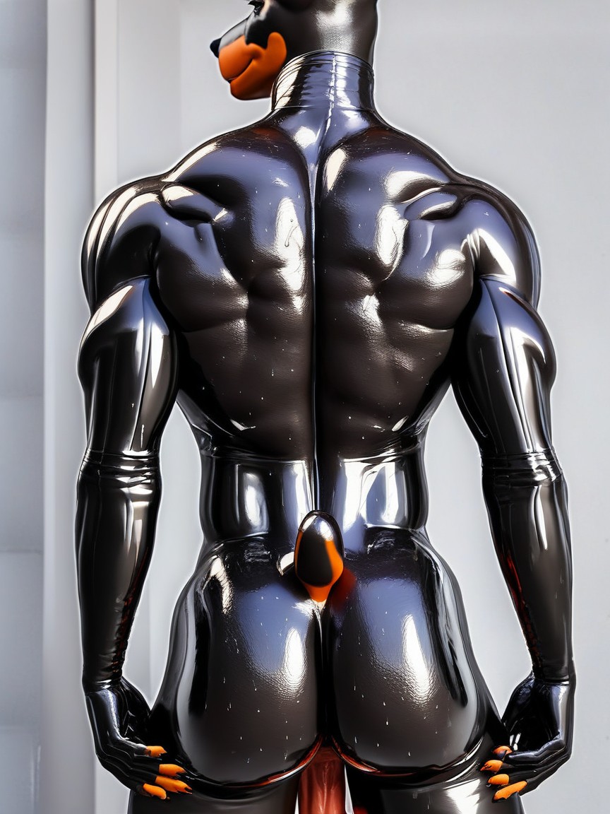 Muscular Legs, Massage, Showing Penis Doberman Furry AI Porn