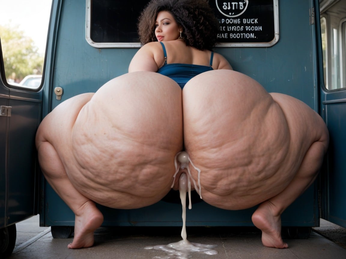 Award Winning Photo, Persian, Cum Dumpster BBW AI Porn