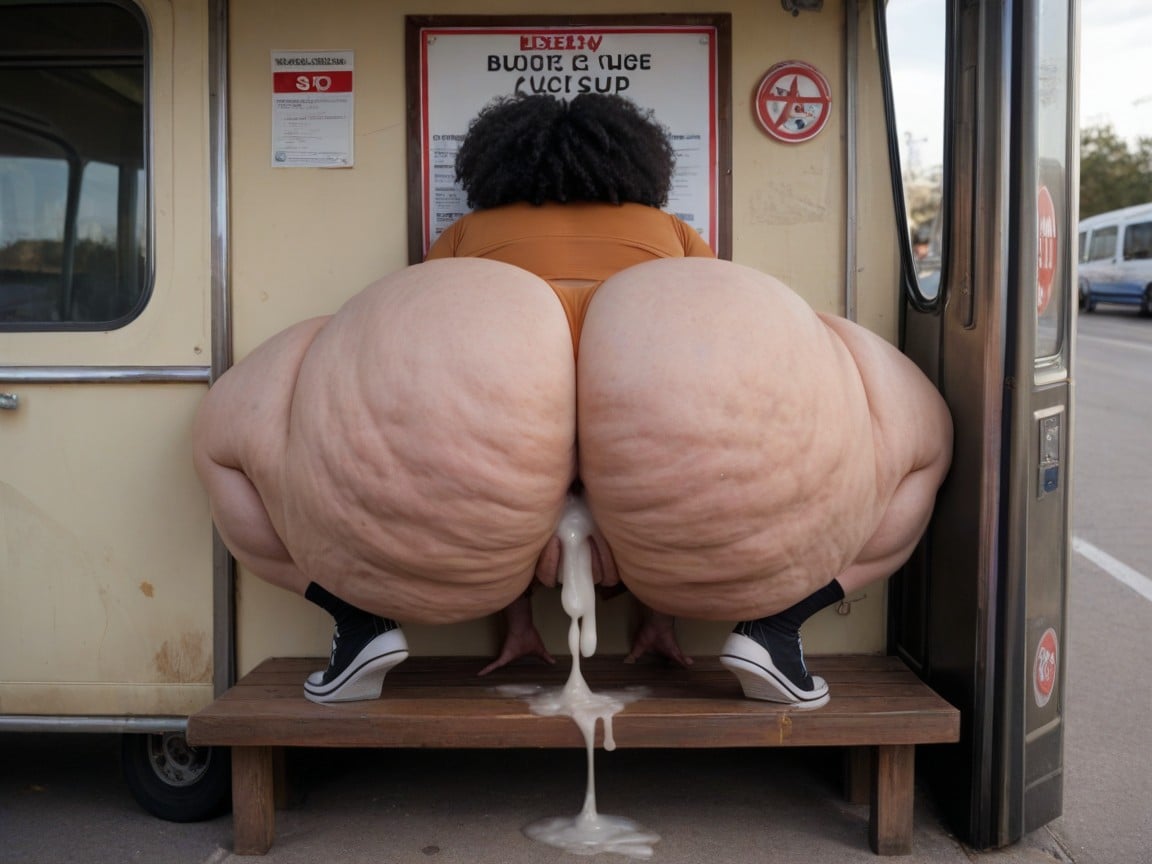 Hyper Ass, Afro, Too Much Ass To Walk BBW AI Porn