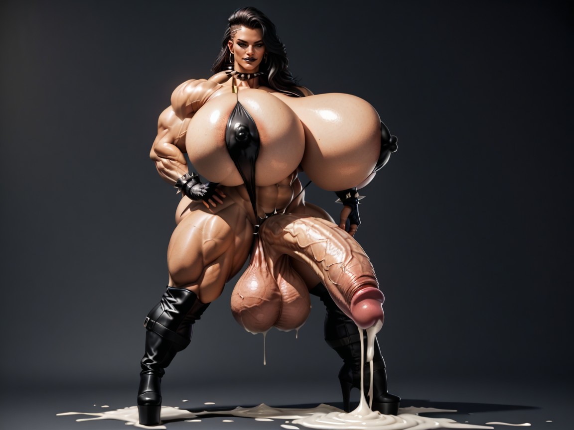Alpha, Massive Cock, Huge Muscular Arms Shemale AI Porn
