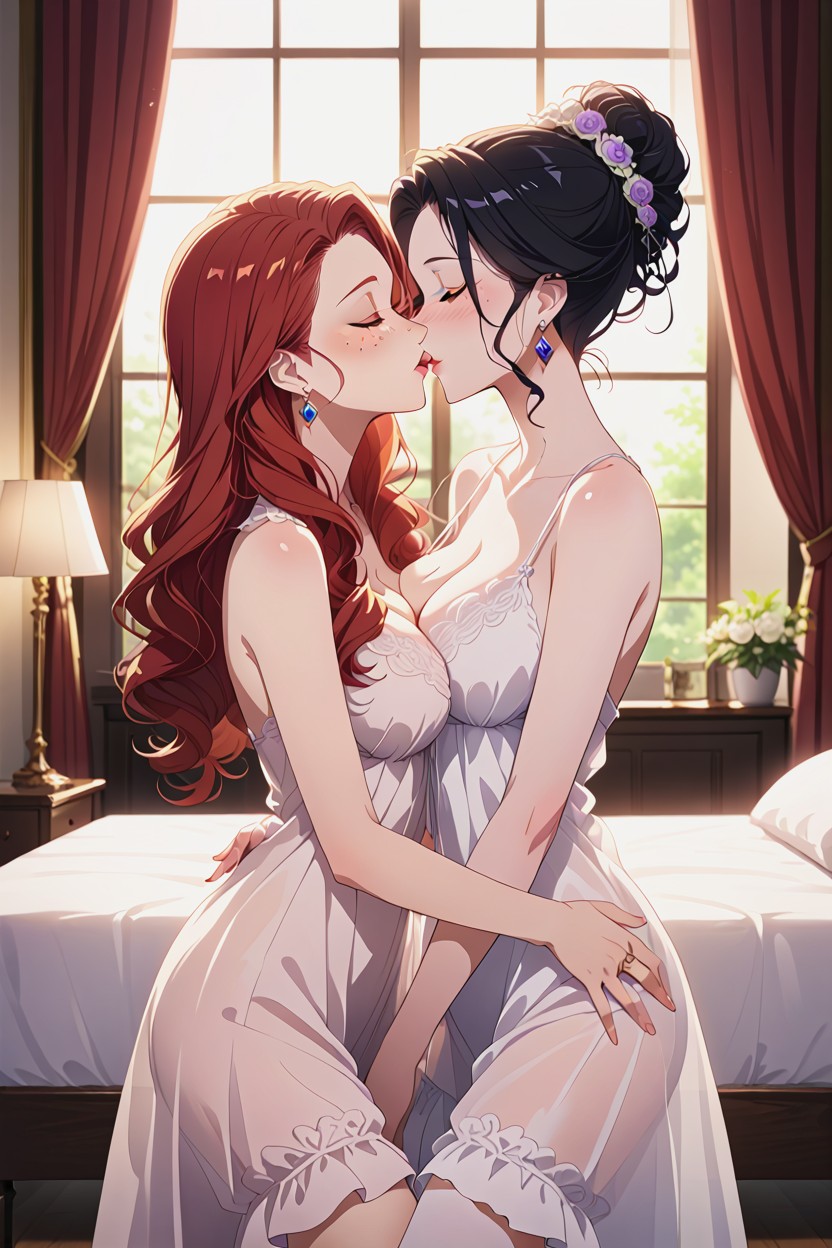 Black Hair, Pale Skin, Chic Hentai AI Porn