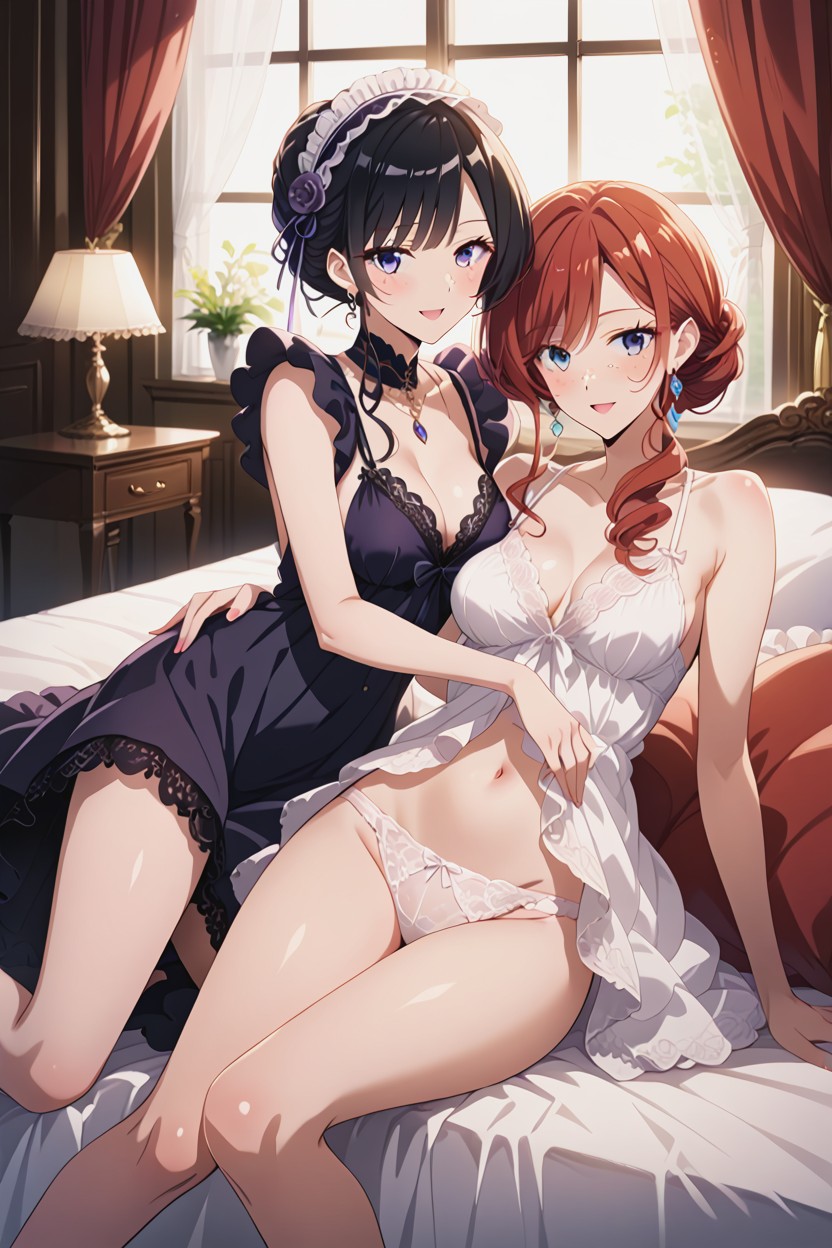 Dark Hair, Pale Skin, Black Hair Hentai AI Porn