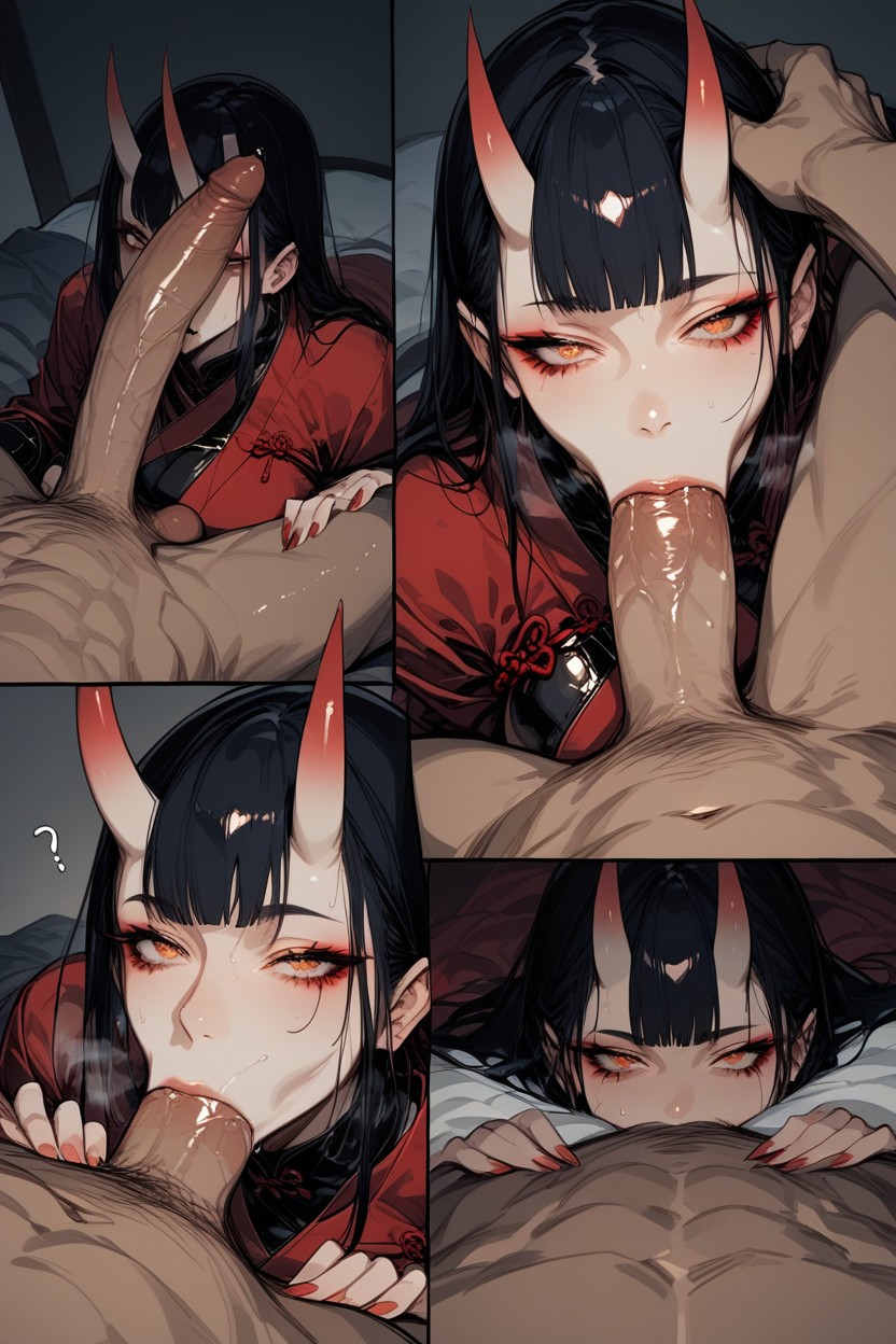 Wet Eyes, Saliva, Night Hentai AI Porn