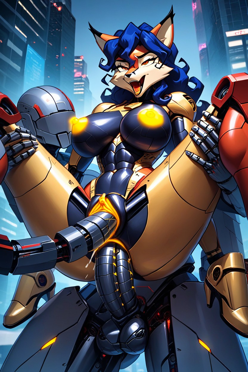 Futuristic City, 25+, Meka Pussy 퍼리 AI 포르노