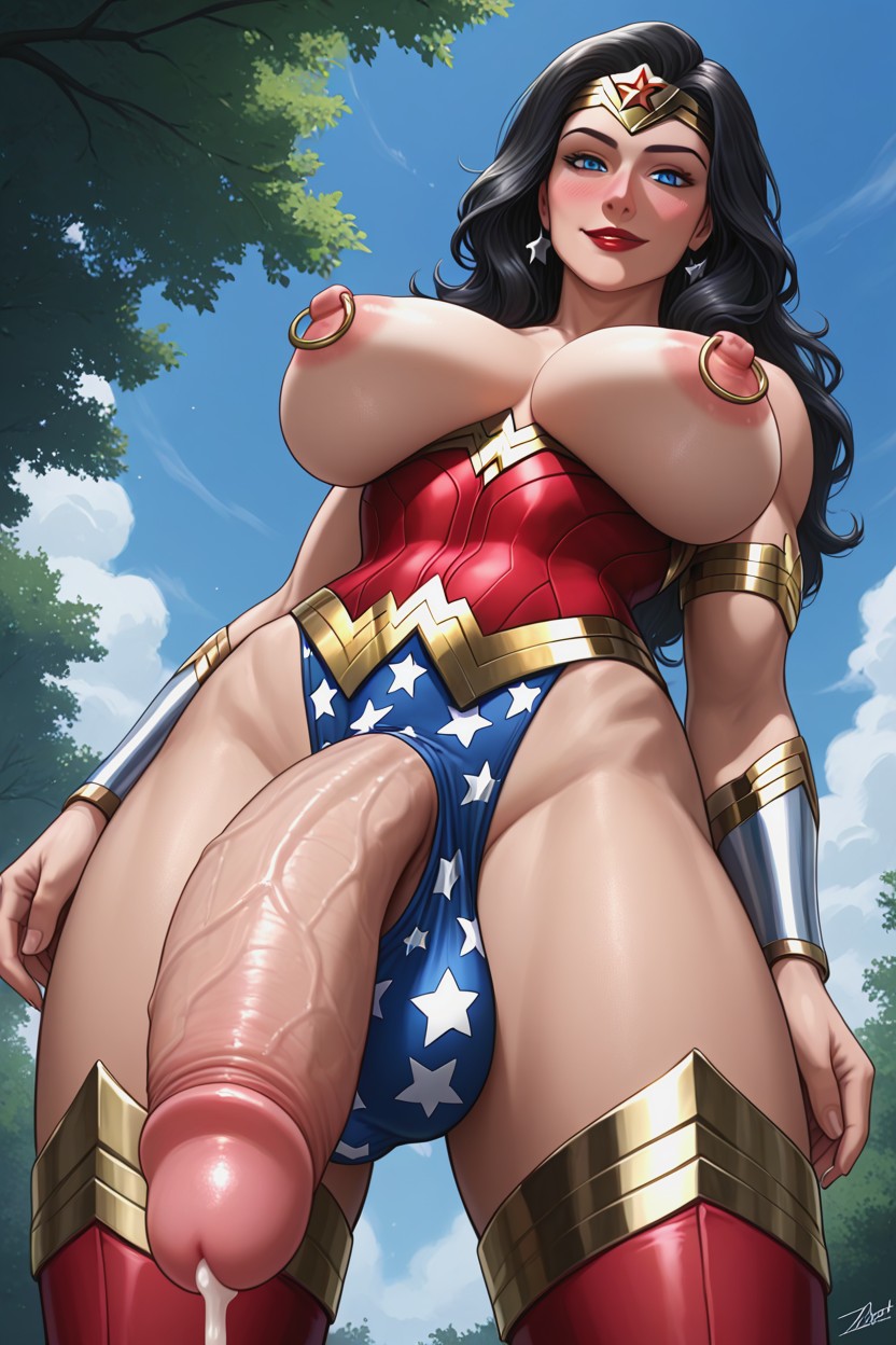 Blue Eyes, Wonder Woman Corset, Big Beautiful Eyes Hentai AI Porn