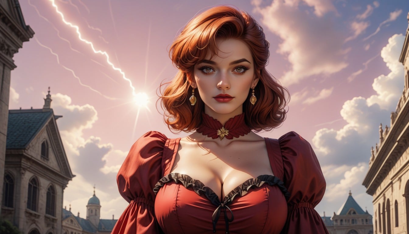 Front View, Clouds, Mary Jane Watson Hentai AI Porn