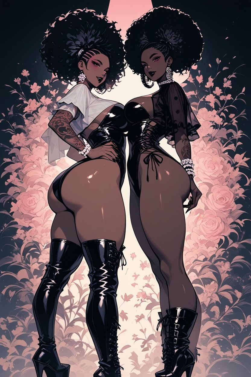 Bottom Up, African, Arms Spread Hentai AI Porn